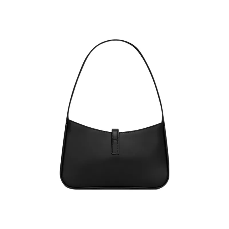SAINT LAURENT Le 5 A 7 Mini Hobo Bag In Smooth Leather Noir-1
