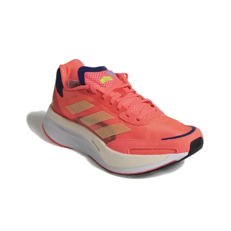 Adidas Adizero Boston 10 Wear-Resistant Low-Top Running Shoes Women's Orange Red-2