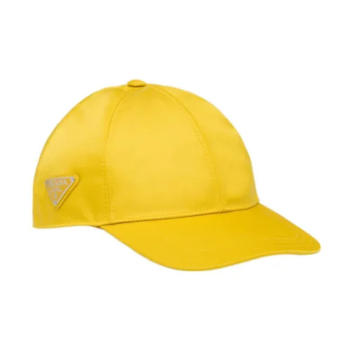 PRADA Re-Nylon Baseball Caps Men Yellow