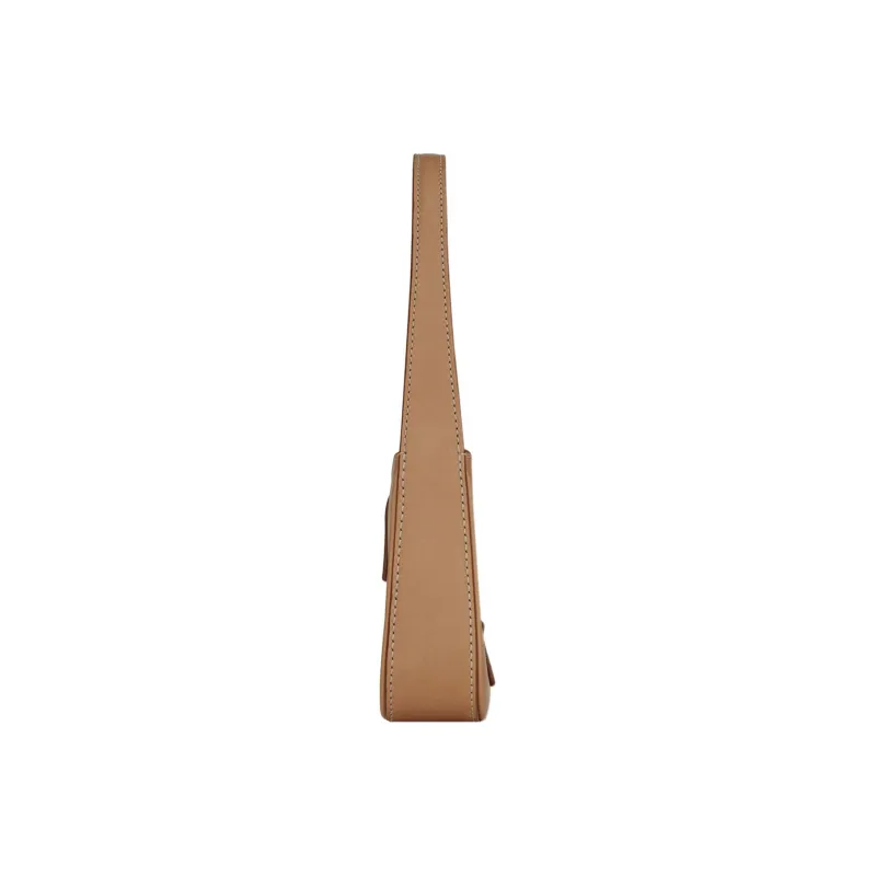 SAINT LAURENT Le 5 A 7 Mini Hobo Bag In Vegetable-Tanned Leather Brown Gold-2