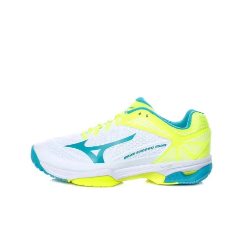 Mizuno Alphabounce Lightweight Wear resistant White Blue Yellow Women's