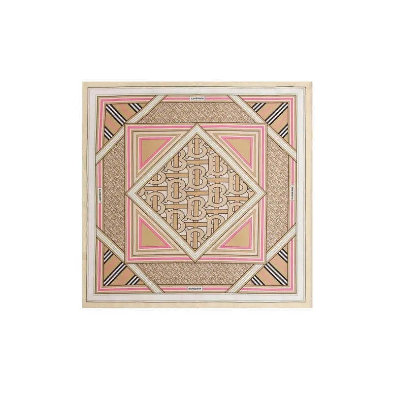 Burberry Montage Print Silk Square Scarf-0