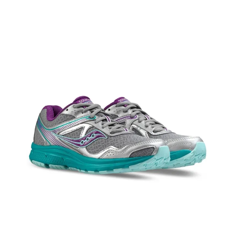 Saucony Cohesion 10 Running Shoes Women's Low-Top Silver/Blue/Purple-2