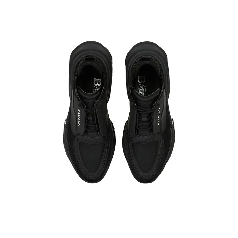 BALMAIN B Bold Low Top Black Suede-4