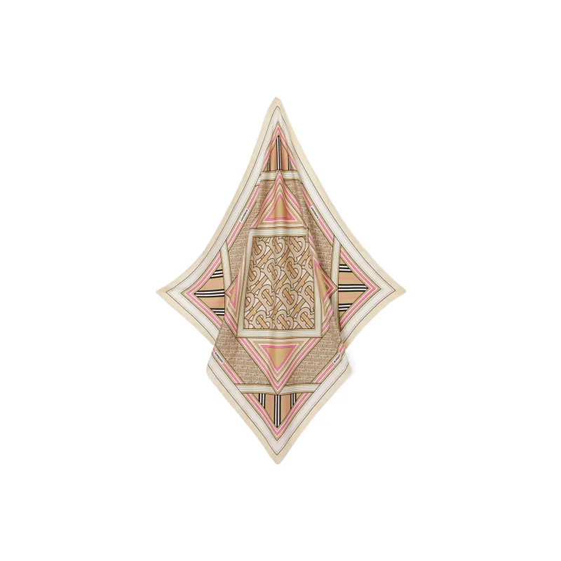 Burberry Montage Print Silk Square Scarf-1