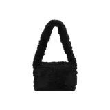 SAINT LAURENT Shearling Crossbody Bag Shoulder Bag Men's Black