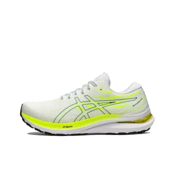 Asics Gel Kayano 29 White Velvet Pine Safety Yellow Women's