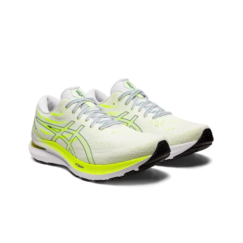 Asics Gel Kayano 29 White Velvet Pine Safety Yellow-2
