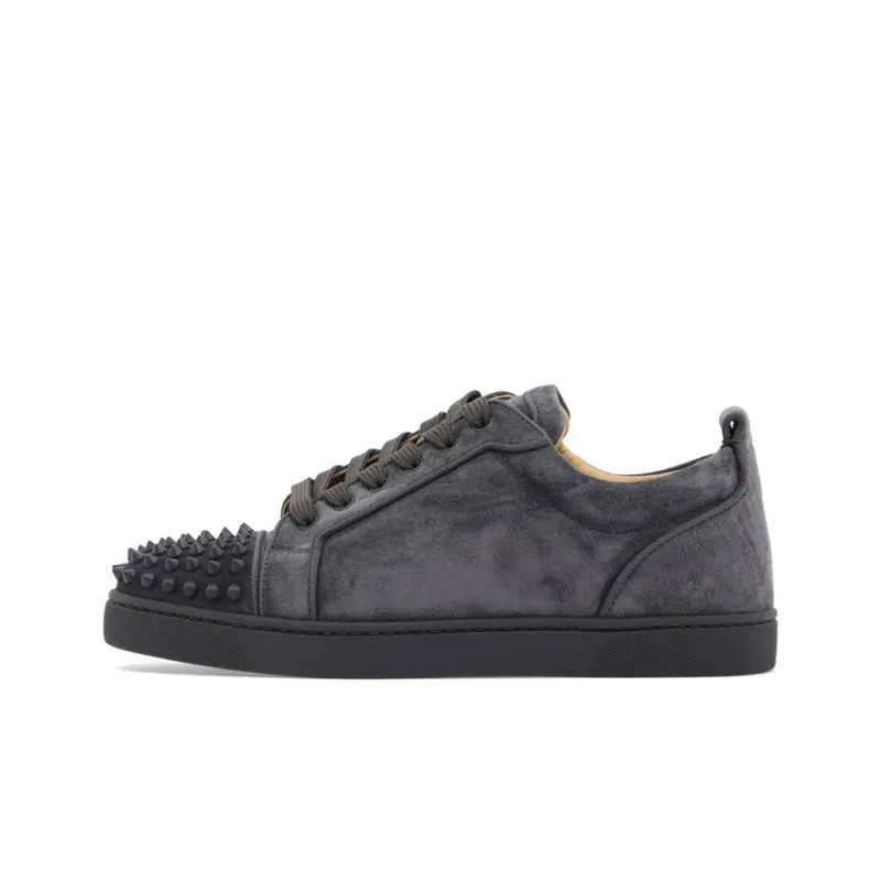 Christian Louboutin Louis Junior Spikes Orlato Flat Grey-0