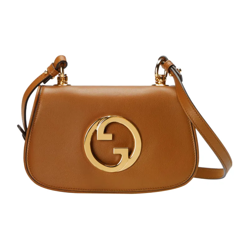 GUCCI Blondie Canvas With Leather Handbag, Shoulder Bag, Crossbody Bag Mini Women's Brown-1