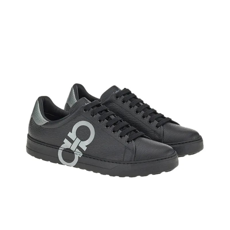 FERRAGAMO Gancini Logo-print Low-top Sneakers-2