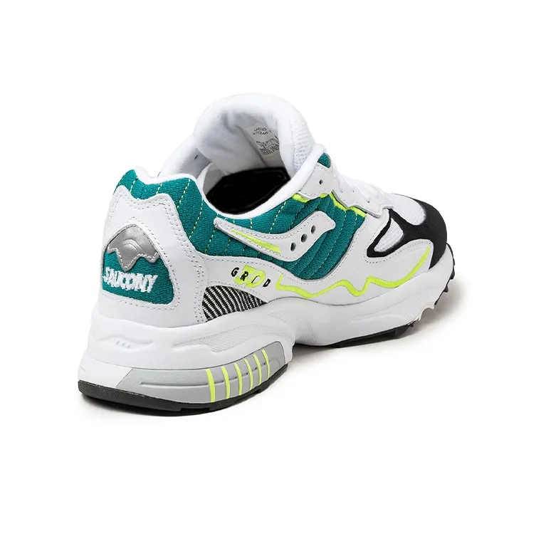 Saucony 3D Grid Hurricane White Green Lime-2