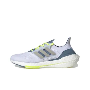 Adidas Ultra Boost 22 White Metal Grey Linen Green