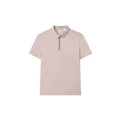 FILA Polo Shirts Men Light Gray Pink