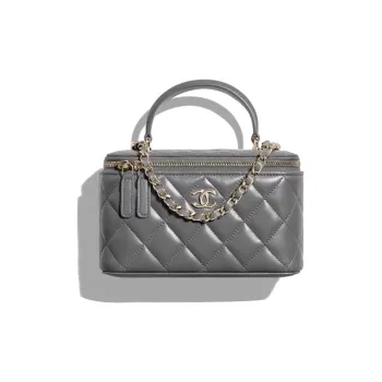 CHANEL 22A Early Autumn Sheepskin Box Bag Shoulder Bag Crossbody Bag Handbag Regular Women's Gray