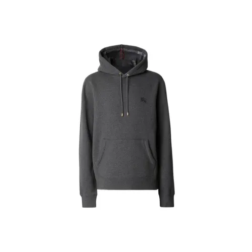Burberry Clarendon Check Pullover Hoodie Charcoal Gray