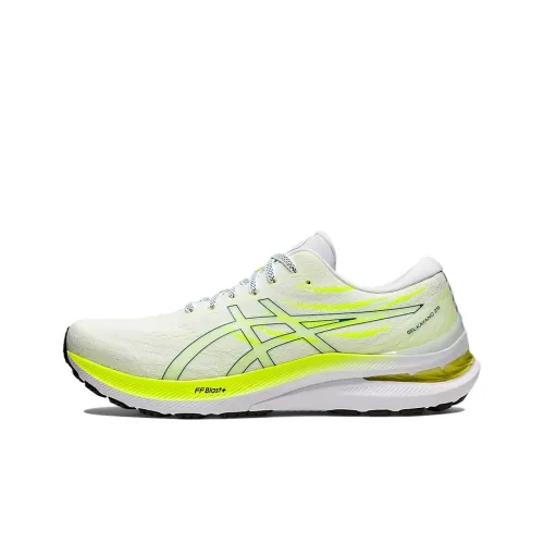 Asics Gel-Kayano 29 White Velvet Pine Safety Yellow