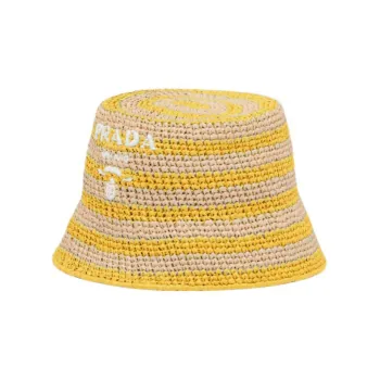 PRADA Bucket Hats Women's Beige/Yellow