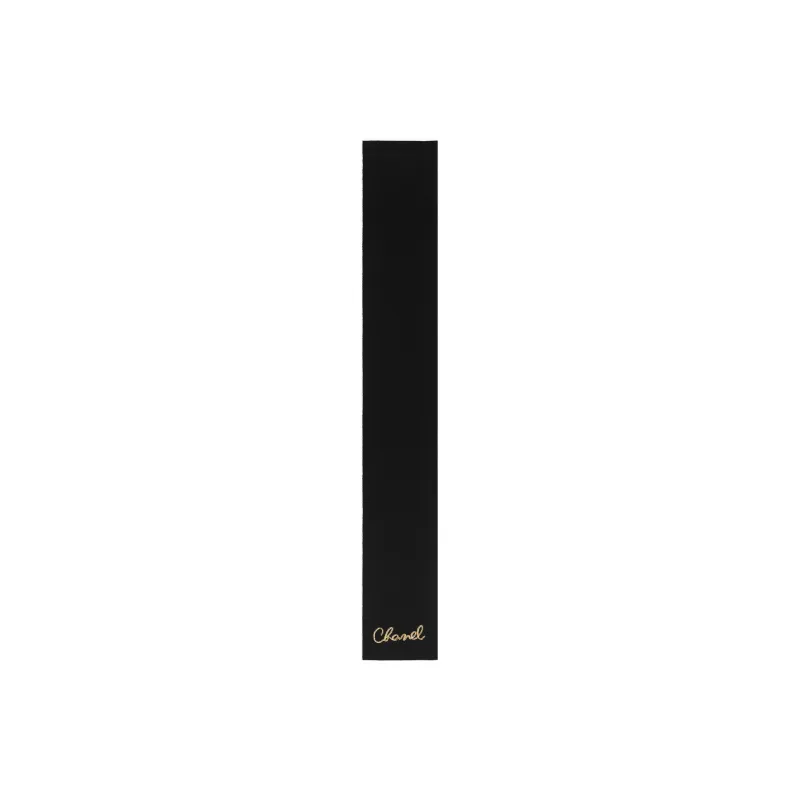CHANEL Knit Scarves Unisex Black-1