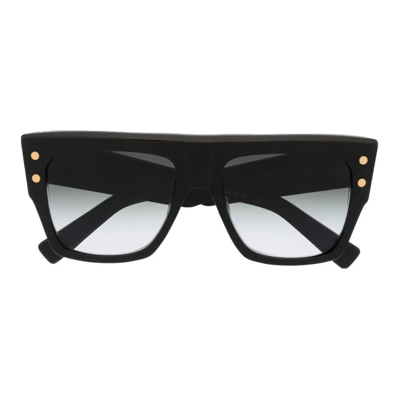 BALMAIN Curved Tip Square Frame Sunglasses-0