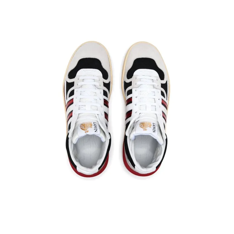 Lanvin Clay High Top Stylish Skateboarding Shoes Men's White-3