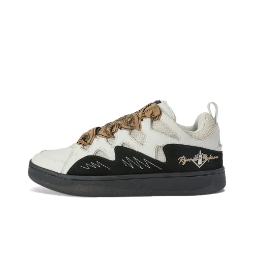 Kappa Skateboard Shoes Unisex Low-Top Winter White/Black