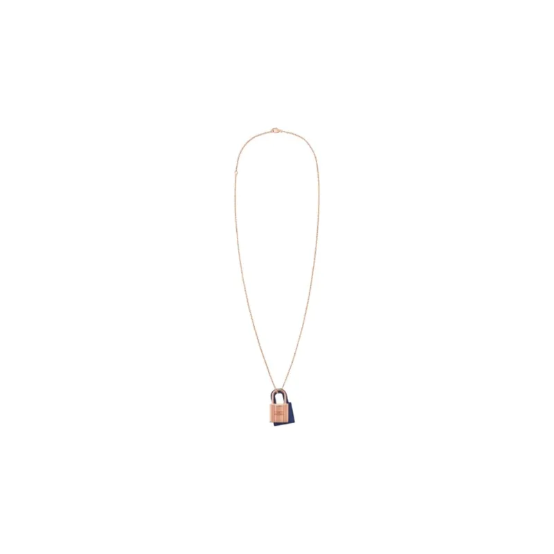 HERMES O'Kelly Alloy/Silver-Plated/Gold-Plated Leather Necklaces Women's-1