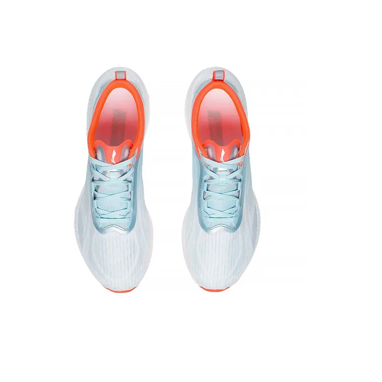 LiNing Super Light 19 Abrasion Resistant Lightweight Rebound Low Top Running Shoes Men's White Blue Red-3