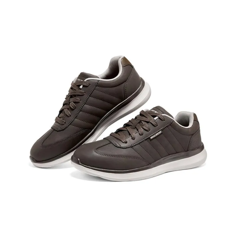 Skechers Delson 2.0 Cushioning Anti Slip And Wear Resistant Support Breathable Low Top Casual Shoes Men's Chocolate-2