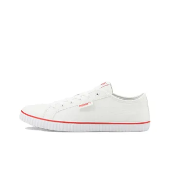 PUMA Ever LoPro Cv Casual Skateboarding Shoes Unisex White Red