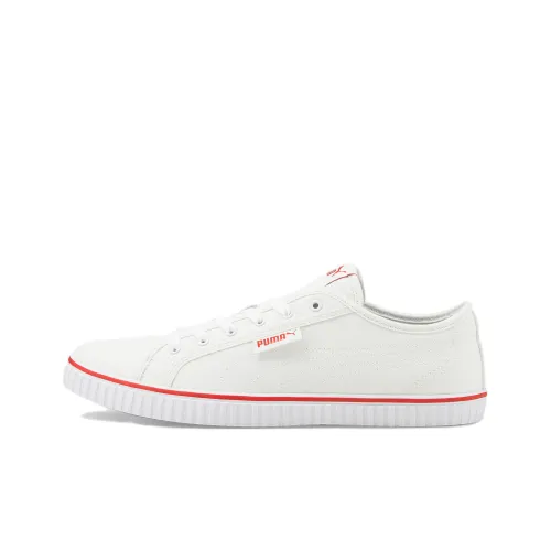 PUMA CALI Skateboard Shoes Unisex Low-Top White/Red