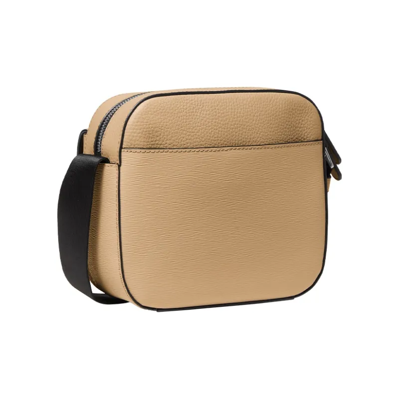 MICHAEL KORS Leather Camera Shoulder Bag, Crossbody Bag Regular Men's Camel-1