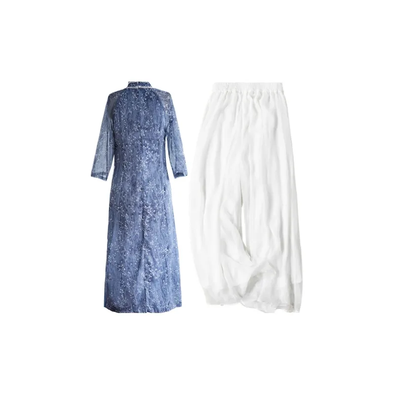 Su Fei Cheongsams Women's Blue-1