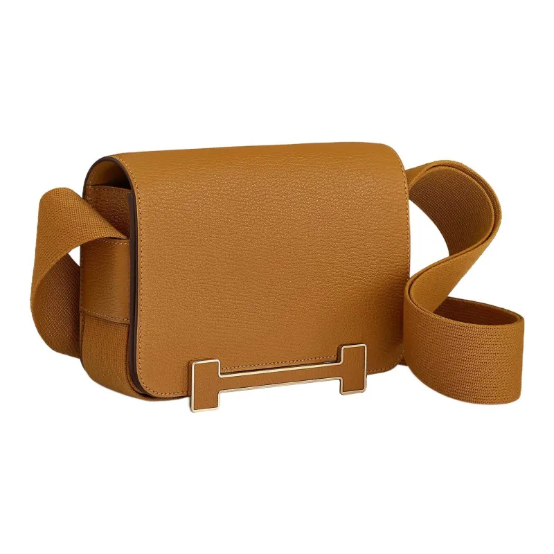 HERMES Goatskin Wooden Sandal Bag Shoulder Bag Regular Women's Caramel-1
