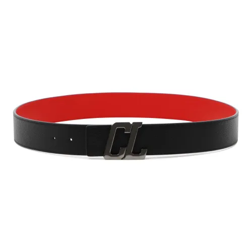 Christian Louboutin Leather Belts Men Red/Black