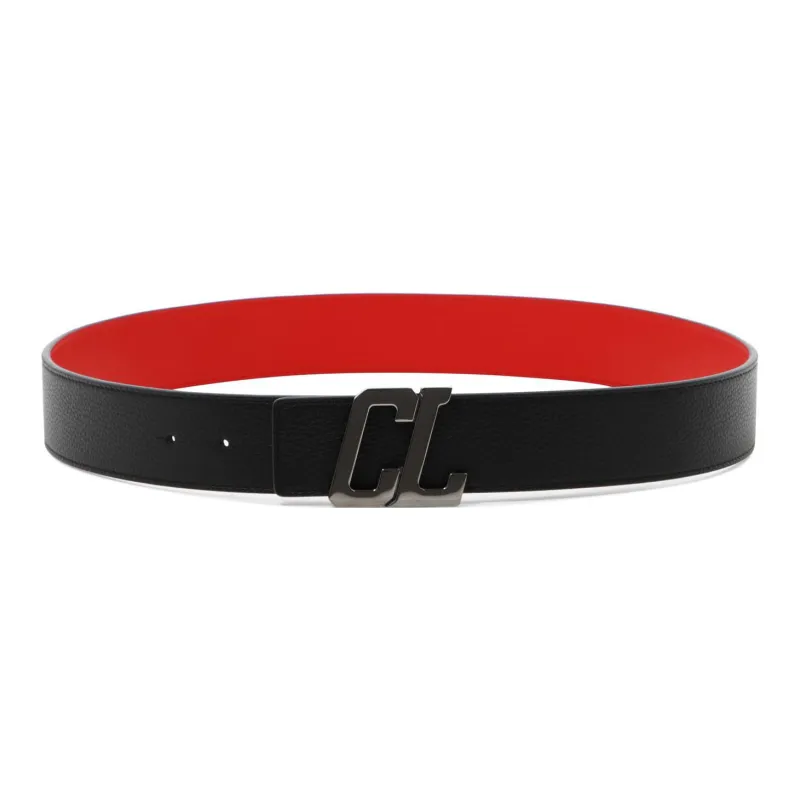 Christian Louboutin Leather Belts Men Red/Black-0