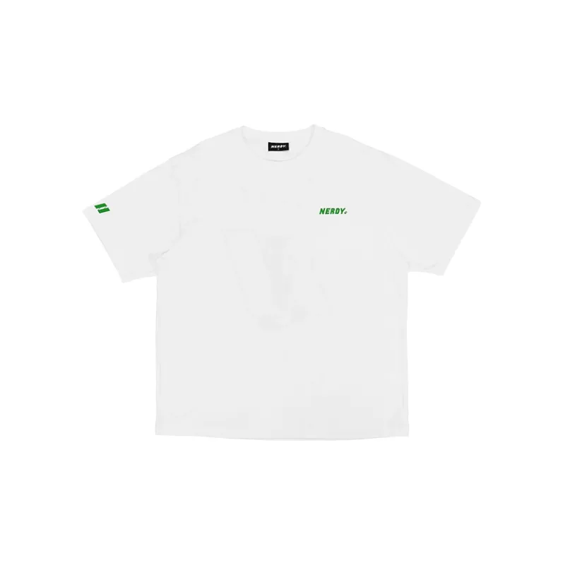 NERDY Straight Elbow Length Sleeved T Shirt Unisex White-1