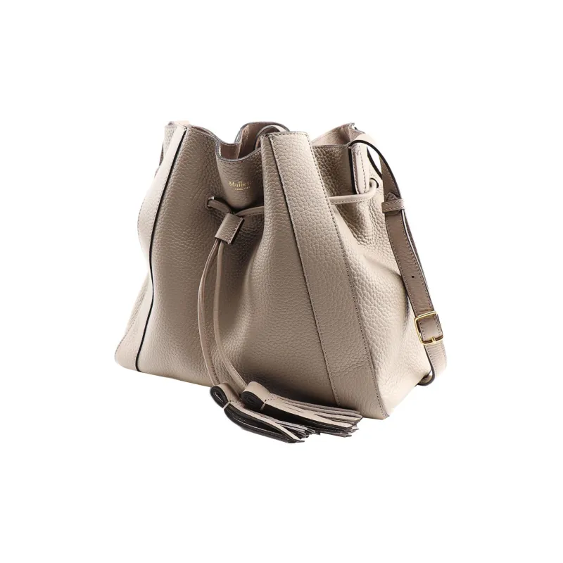 Mulberry Calfskin Bucket Bags Crossbody Bag, Shoulder Bag Women's Gray-2