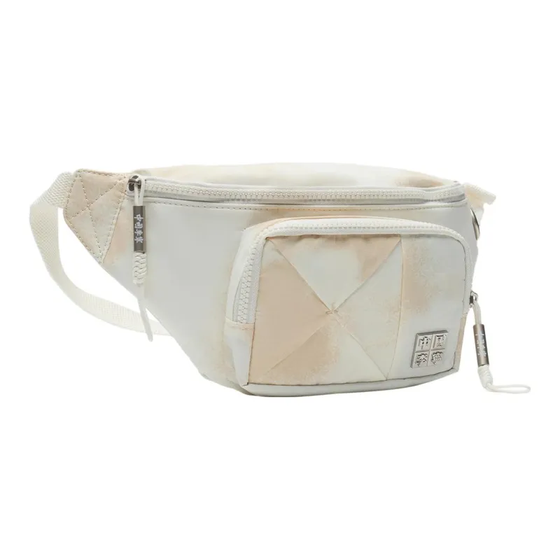 LiNing Fabric Crossbody Bag, Fanny Pack, Sling Bag Unisex Ecru-2