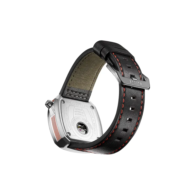 BONEST GATTI Offshore Speed Automatic Mechanical Movement Rubber Strap Watch Men's Watches Cut Out Dial-3