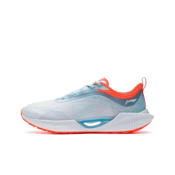 LiNing Super Light 19 Wear Resistant Lightweight Rebound Low Top Running Shoes White Blue Red