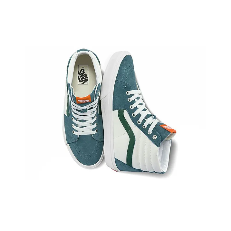 Vans SK8 HI Cozy Skateboarding Shoes Unisex White Green-3
