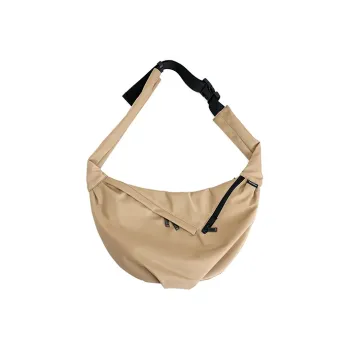 MYEDITION Nylon Dumpling Bag Handbag Shoulder Bag Crossbody Bag Medium Size Unisex Multicolor