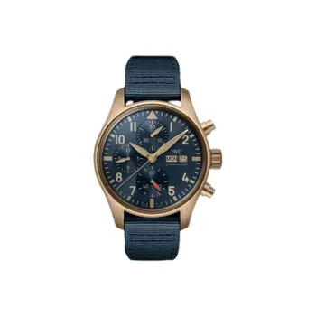 IWC PILOT Collection Automatic Mechanical Movement Men's Watches Watch 41mm Blue Dial Copper Watch Case Fabric Strap