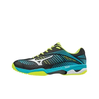 Mizuno Wave Exceed Tour 3 CC Durable Breathable Low-Top Tennis Shoes Black Blue White