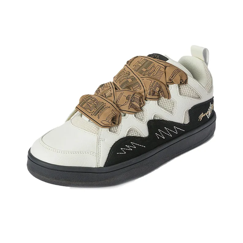 ZHOUSHUHUIZHAN x Kappa Ryomen Sukuna Low-Top Skateboard Shoes Unisex Winter White/Black-1