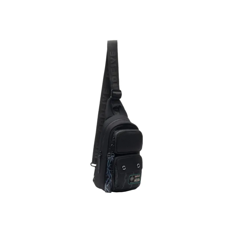 LiNing Badfive Polyamide Sling Bag Regular Unisex Pure Black-3