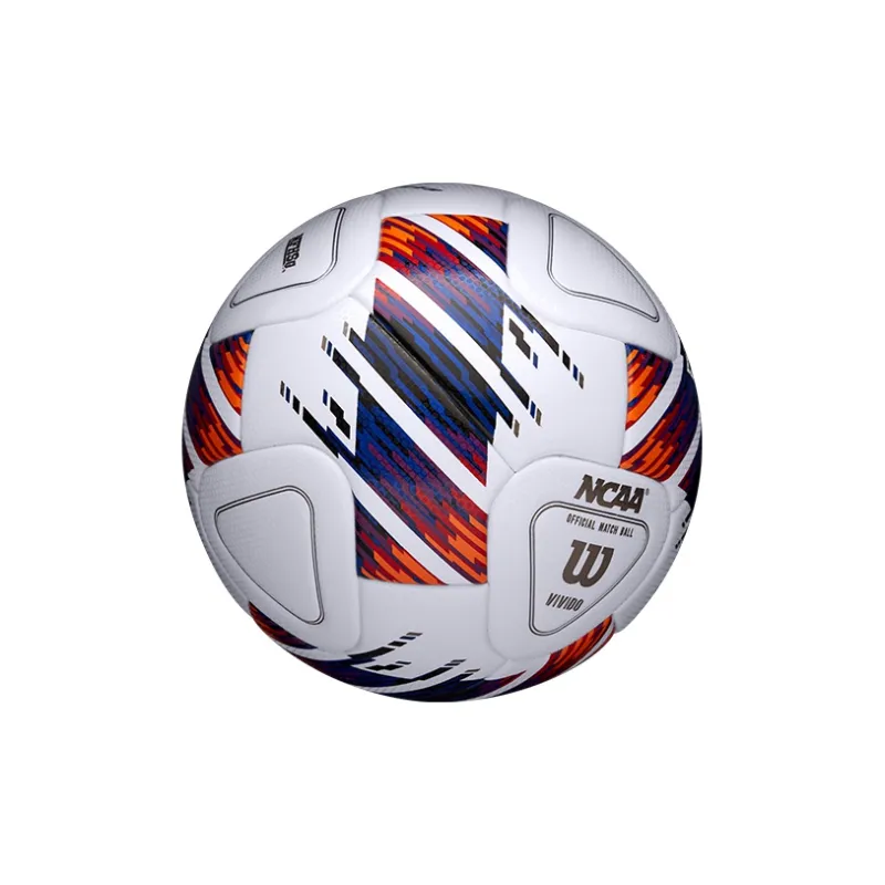 Wilson Size 5 Soccer PU Machine Stitched Soccer Ball Unisex White/Blue/Red-2