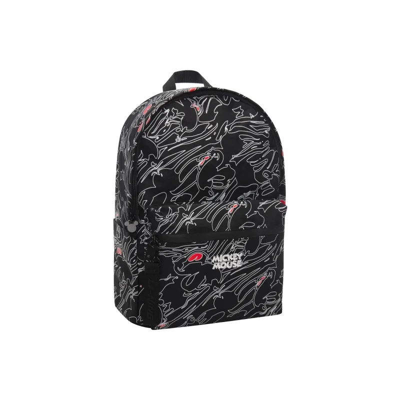 LiNing Disney Collaboration Fabric Backpack Regular Black And White All Over Print-1
