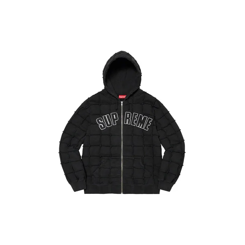Supreme Reverse Patchwork Zip Up Hooded Sweatshirt - Cheap Rcj 